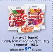 Super C Candy Rolls Or Bags-75g Or 150g Per Pack