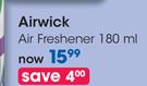 Airwick Air Freshener-180ml Each