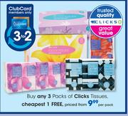 Clicks Tissues-Per Pack