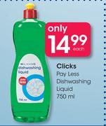 Clicks Pay Less Dishwashing Liquid-750ml Each