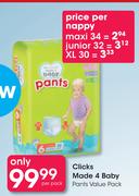 Clicks Made 4 Baby Pants Maxi 34-Per Nappy