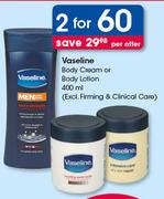 Vaseline Body Cream Or Body Lotion (Excl. Firming & Clinical Care)-2X400ml