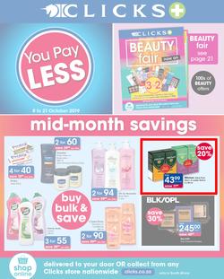 Clicks : You Pay Less (8 Oct - 21 Oct 2019), page 1
