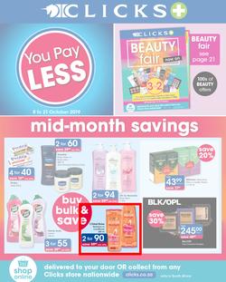 Clicks : You Pay Less (8 Oct - 21 Oct 2019), page 1