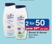 Shower To Shower Body Wash-2x500ml Per Offer