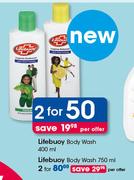 Lifebuoy Body Wash-2x400ml Per Offer