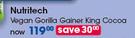 Nutritech Vegan Gorilla Gainer King Cocoa-Each