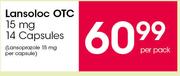 Lansoloc OTC 15 mg 14 Capsules-Per Pack