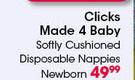 Clicks Made 4 Bbay Softly Cushioned Disposable Nappies Newborn-Per Pack
