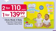 Clicks Made 4 Baby Dryprotect Disposable Nappies Value Pack-Each