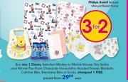 Disney Selected Mickey Or Minnie Mouse,Tiny Teddy & Winnie The Pooh Character Facecloths-Each