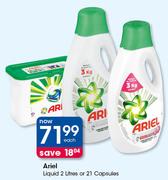 Ariel Liquid 2L Or Capsules 21's-Each