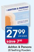 Ashton & Parsons Teething Powders-20's Per Pack