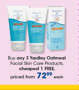 Yardley Oatmeal Facial Skin Care Products-Each