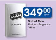 Sorbet Man Platinum Fragrance-100ml Each