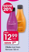 Clicks Nail Polish Remover-100ml Each