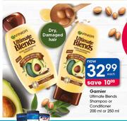 Garnier Ultimate Blends Shampoo Or Conditioner-200ml Or 250ml Each