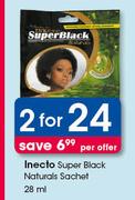 Inecto Super Black Naturals Sachet-2x28ml Per Offer