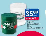 Ingram's Camphor Cream (Excl. Tissue Oil)-500ml Each