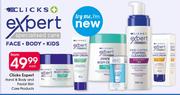 Clicks Expert Hand And Body And Facial Skin Care Products-Each 