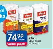 Vital Value Packs 40 Tablets-Per Pack