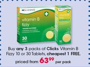 Clicks Vitamin B Fizzy 10 Or 30 Tablets-Per Pack
