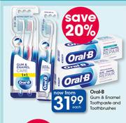 Oral-B Gum & Enamel Toothpaste & Toothbrushes-Each