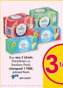 Lil-Lets Pantyliners Or sanitary Pads-Per Pack