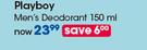 Playboy Men's Deodorant-150ml Each
