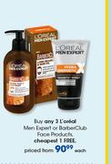 L'Oreal Men Expert Or Barber Club Face Products-Each