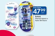 Schick Xtreme3 Hybrid Or Hydro Silk Razors-Each