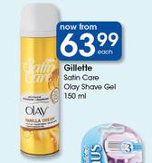 Gillette Satin Care Olay Shave Gel-150ml Each