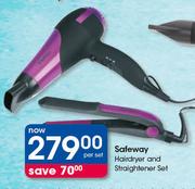 1Safeway Hairdryer And Straightener Set-Per Set