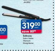1Safeway Salon Series Titanium Straightener-Each