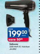 Safeway 2200 Watt DC Hairdryer JA 2852-Each