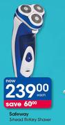 Safeway 3-Head Rotary Shaver-Each