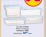 Clicks Plastic Containers-Each