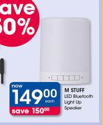 M Stuff Led Bluetooth Light Up Speaker-Each