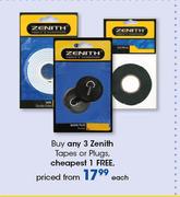 Zenith Tapes Or Plugs-Each