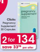 Clicks Pregnancy Supplement Capsules-2X30's