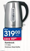 Kambrook 1.7Litre Stainless Steel Kettle-Each