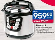 Kambrook 6-Litre Stainless Steel Pressure Cooker-Each