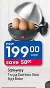 Safeway 7 Egg Stailnless Steel Egg Boiler-Each