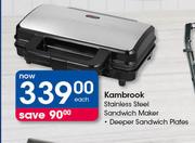 Kambrook Stainless Steel Sandwich Maker-Each