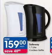 Safeway 1.7Litre Cordless Kettle-Each