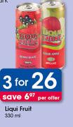 Liqui Fruit Juice 330ml-For 3 Per Offer