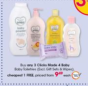 Clicks Made 4 Baby Baby Toiletries (Excl Gift Sets & Wipes)-Each