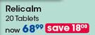 Relicalm Tablets-20's Per Pack