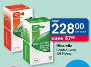 Nicorette Coated Gum 105 Pieces-Per Pack