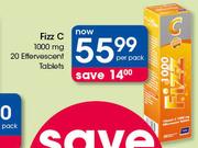 Fizz C 1000mg Effervescent Tablets-20's Per Pack
